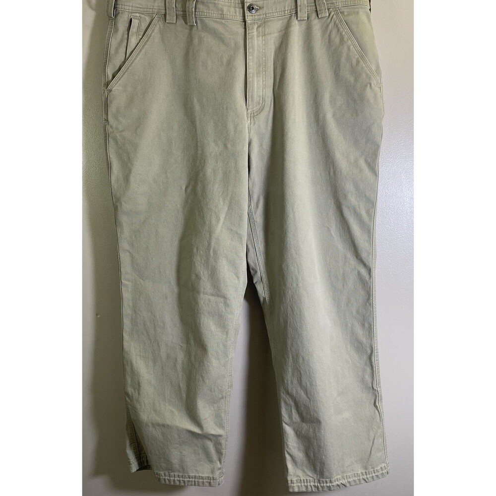Duluth Trading Flex Fire Hose Pants Canvas Beige Mens 40x30